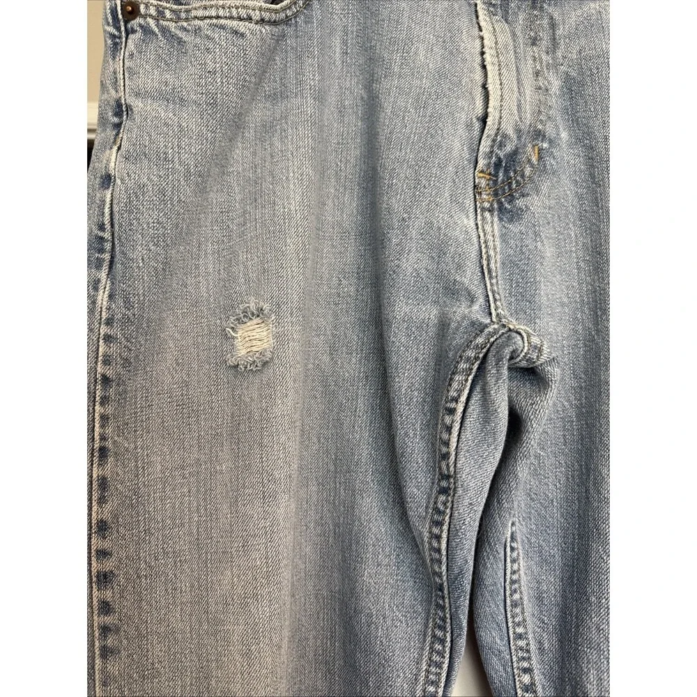 Hilfiger Brand Freedom Relaxed Denim Mens Jeans 34x32 Y2K Distressed Timeless
